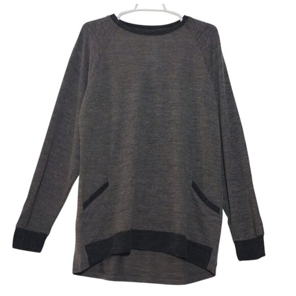 Alishebuy Women's Long Sleeve Grey Sweatshirt with Pockets, Size L. NWT. - Picture 1 of 8